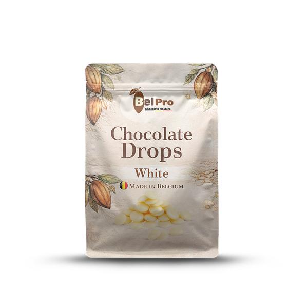 BelPro white chocolate drops packaging